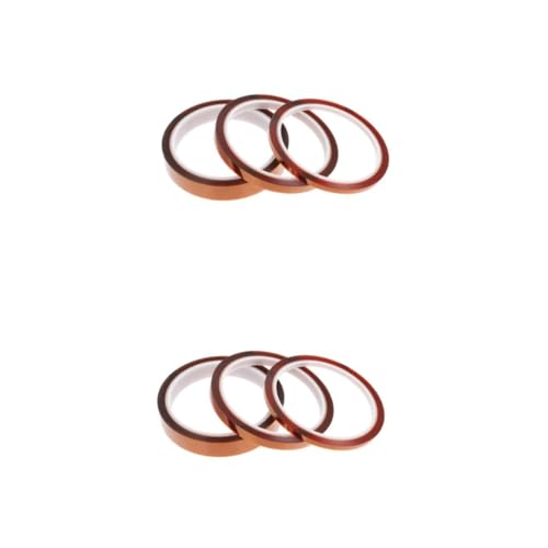 Ciieeo 2 Sätze Hitzebeständiges Klebeband Polyimid Für Sublimation Elektronik Isolierung Hochtemperaturband Für Reparaturen Schutz Von Bauteilen 3 Rollen * 2 von Ciieeo