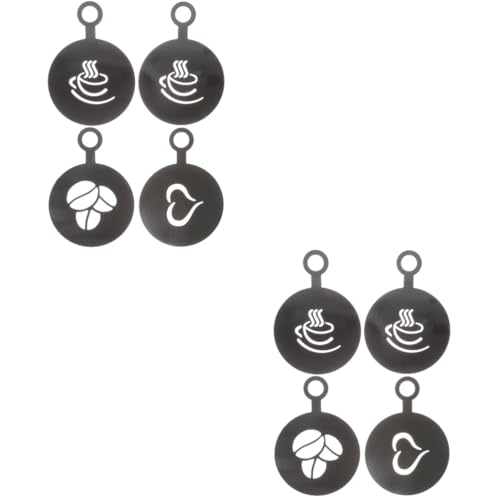 Ciieeo 2 Sätze Teiliges Kaffeeschablonen Aus Für Latte Art Dekorative Schablonen Für Cappuccino Und Heiße Wiederverwendbar Und Waschbar Für Kaffeeliebhaber Und Kreative 4 Stück * 2 Ciieeo 2 Sätze Teiliges Kaffeeschablonen Aus Für Latte Art Dekorative Schablonen Für Cappuccino Und Heiße Wiederverwendbar Und Waschbar Für Kaffeeliebhaber Und Kreative 4 Stück * 2 von Ciieeo