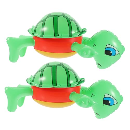 Ciieeo 2 Stück Aufblasbare Schildkröten Luftballons Pool Party Dekoration Wasserspielzeug PVC Party Deko Leicht Tragbar Wiederverwendbar für Garten und Badewanne von Ciieeo