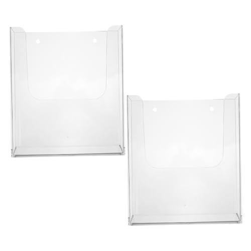 Ciieeo 2 Stück Ausstellungsstand Ordnerhalter Poster-organizer Dateiorganisator Datei Organizer Wandhalterung Magazin-display Dokumentenhalter Für Die Wand Aktenhalter Transparent Acryl von Ciieeo