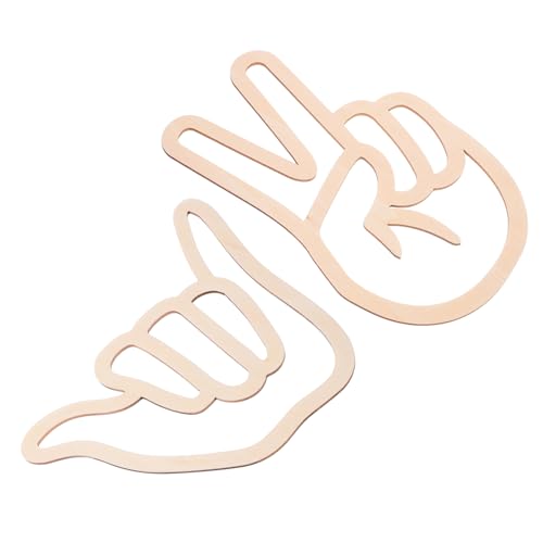 Ciieeo 2 Stück Das Fingerhanddekor Bastelset Für -ornament-bastelset Schmuckhandwerk Für Schmuckherstellungsset Für Dekorative Wandhaken Für Beige Holz von Ciieeo