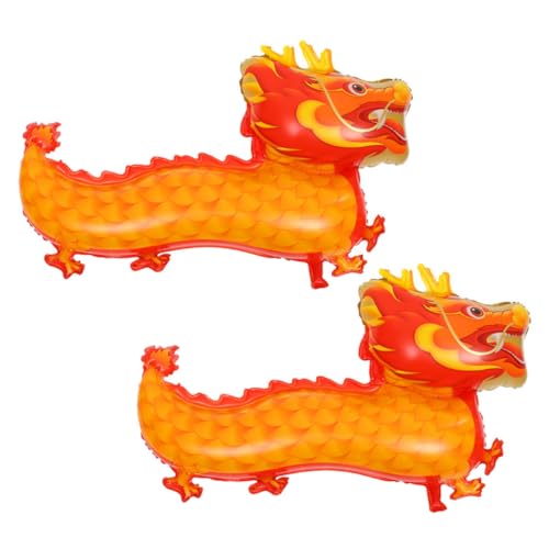Ciieeo 2 Stück Große Chinesische Drachen Luftballons Frühlingsfest Partydekorationen Lebendige Drachenmuster Leicht Aufblasbar und Tragbar für Neujahr und Geburtstagsfeiern von Ciieeo