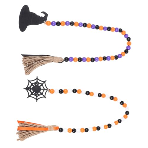 Ciieeo 2 Stück Halloween Holzperlen Quasten Dekoration Wandbehang mit Spinnennetz und Design für Stilvolle Festtagsverschönerung Ciieeo 2 Stück Halloween Holzperlen Quasten Dekoration Wandbehang mit Spinnennetz und Design für Stilvolle Festtagsverschönerung von Ciieeo