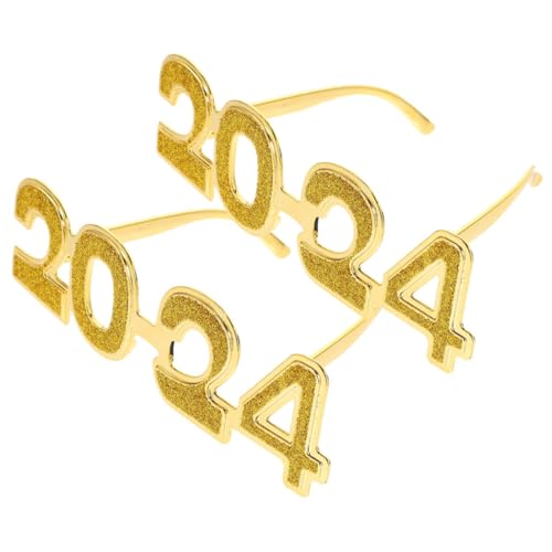 Ciieeo 2 Stück Happy Year Sonnenbrillen Lustige Partybrillen für Unvergessliche Neujahrsfeiern als Dekoration und und Jugendliche von Ciieeo