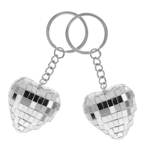 Ciieeo 2 Stück Herz Schlüsselanhänger Partydekorationen Discokugel-Gefälligkeiten Geburtstagsbevorzugungen Disco-Kugel-Dekorationsparty Disco Party Supplies Disco-Charme Silber Ciieeo 2 Stück Herz Schlüsselanhänger Partydekorationen Discokugel-Gefälligkeiten Geburtstagsbevorzugungen Disco-Kugel-Dekorationsparty Disco Party Supplies Disco-Charme Silber von Ciieeo