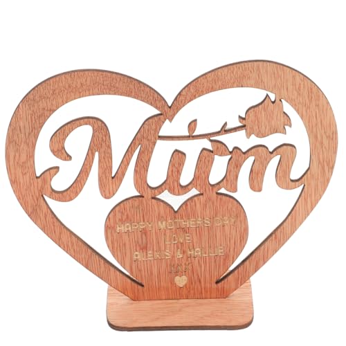 Ciieeo 2 Stück Herzförmiges Holzschild Muttertag Deko Holzornament Tischdekoration Lasergraviert Stilvolles Holzherz Muttertagsfeier Party Ornament Ciieeo 2 Stück Herzförmiges Holzschild Muttertag Deko Holzornament Tischdekoration Lasergraviert Stilvolles Holzherz Muttertagsfeier Party Ornament von Ciieeo