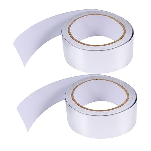 Ciieeo 2 Stück Hitzebeständiges Aluminiumfolie Klebeband Dicke Isolierband für Hochtemperatur Anwendungen Selbstklebend für Rohrisolierung Reparaturen von Ciieeo