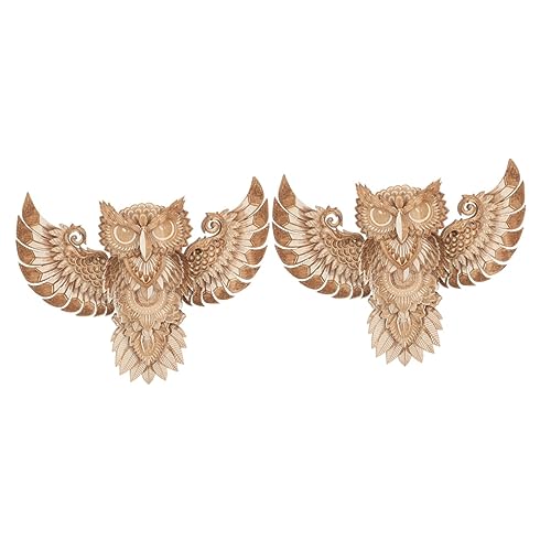 Ciieeo 2 Stück Holz Eule Wanddekoration Kreative Handgefertigte Holzfigur mit Lebendigem Design Langlebiges Einzigartiges Dekoornament für Wohnzimmer und Büro zu Weihnachten Ciieeo 2 Stück Holz Eule Wanddekoration Kreative Handgefertigte Holzfigur mit Lebendigem Design Langlebiges Einzigartiges Dekoornament für Wohnzimmer und Büro zu Weihnachten von Ciieeo