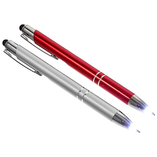Ciieeo 2 Stück Kugelschreiber Leuchtstift Beleuchteter Schreibstift Schreiben Im Dunkeln Stifte Leuchtendes Zubehör Bürozubehör Dunkle Tinte Led-Licht-Kugelschreiber von Ciieeo