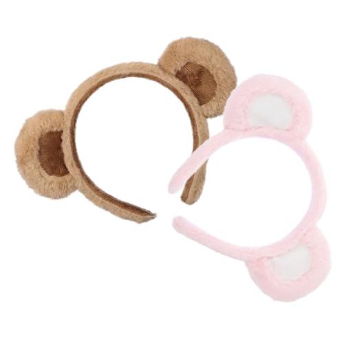 Ciieeo 2 Stück Kuscheliges Bärenohren Haarband Niedliches Stirnband für Halloween und Weihnachtsfeiern Verstellbar und Bequem für Damen Ciieeo 2 Stück Kuscheliges Bärenohren Haarband Niedliches Stirnband für Halloween und Weihnachtsfeiern Verstellbar und Bequem für Damen von Ciieeo