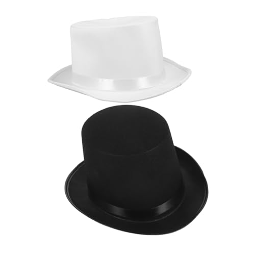 Ciieeo 2 Stück Magischer Partyhut Kreative Halloween Kappe Leichter Bühnen Zauberhut Schwarze und Weiße Verkleidung Höhe Kopfumfang für Halloween und Kostümpartys Ciieeo 2 Stück Magischer Partyhut Kreative Halloween Kappe Leichter Bühnen Zauberhut Schwarze und Weiße Verkleidung Höhe Kopfumfang für Halloween und Kostümpartys von Ciieeo