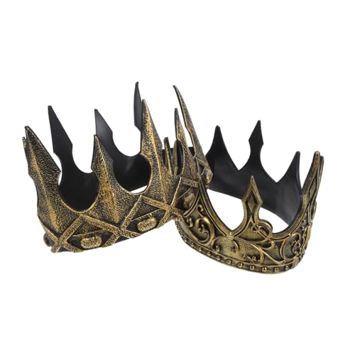 Ciieeo 2 Stück Mittelalterliche Königskrone Teiliges aus Weichem PU Schaum Verstellbar Vintage Diadem für Herren Geeignet für Halloween Cosplay Theateraufführungen und Karneval Ciieeo 2 Stück Mittelalterliche Königskrone Teiliges aus Weichem PU Schaum Verstellbar Vintage Diadem für Herren Geeignet für Halloween Cosplay Theateraufführungen und Karneval von Ciieeo