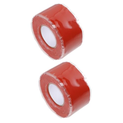 Ciieeo 2 Stück Reparaturgürtel Für Wasserrohr -lecks Nachweisen Einfach Klebeband Mastix Streifen Gummiert Rohre Abdichten Butyl Biegen Schlauch Naht Klempner Silikon-gummi Rot von Ciieeo