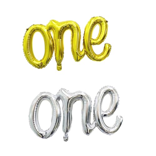 Ciieeo 2 Stück Teiliges One Folienballon- Gold Silber Aluminiumfolie Party-dekoration Geburtstagsfeier Siamesischer Buchstabenballon Party Fenster Wanddeko Ciieeo 2 Stück Teiliges One Folienballon- Gold Silber Aluminiumfolie Party-dekoration Geburtstagsfeier Siamesischer Buchstabenballon Party Fenster Wanddeko von Ciieeo