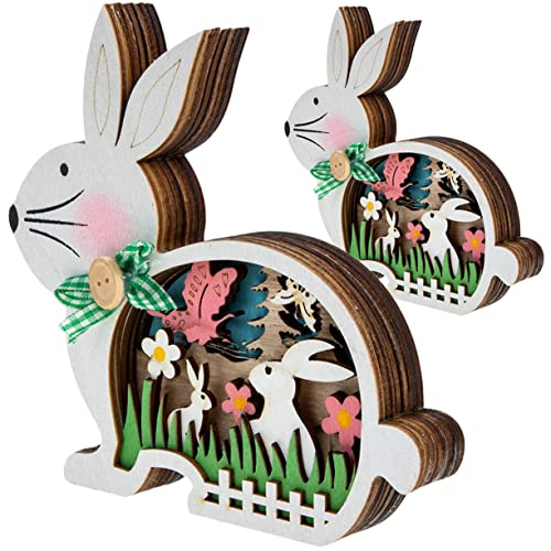 Ciieeo 2 Stück Teiliges Osterhasen Holz Tischschild Weiße Osterdekoration ohne Licht Rustikale Holzkunst für Festliche Tischmitte Vielseitig für Party und Fotorequisiten Stilvoll und Ciieeo 2 Stück Teiliges Osterhasen Holz Tischschild Weiße Osterdekoration ohne Licht Rustikale Holzkunst für Festliche Tischmitte Vielseitig für Party und Fotorequisiten Stilvoll und von Ciieeo