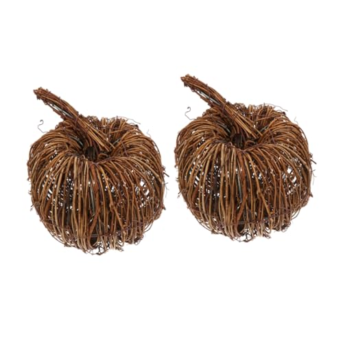 Ciieeo 2 Stück Teiliges Rattan Kürbis Handgewebte Herbstdeko Natürliche Tischdekoration für Halloween Erntedankfest Langlebig Wiederverwendbar Rustikales Flair Ciieeo 2 Stück Teiliges Rattan Kürbis Handgewebte Herbstdeko Natürliche Tischdekoration für Halloween Erntedankfest Langlebig Wiederverwendbar Rustikales Flair von Ciieeo