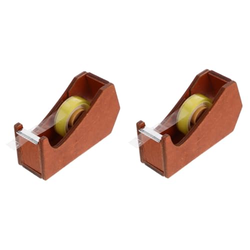 Ciieeo 2 Stück Tierformbandschneider Spender Cutter Maler klebrig Minimalistisch wickeln ziehen um Farbe klebeband Packbandhalter Washi-Tape-Halter Holz von Ciieeo