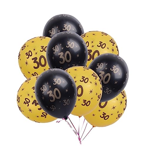 Ciieeo 20 Stück 12 Geburtstag Gummiballons goldene latexballons Ballondekor aus Latex Luftballons Zahlenballons Latexballons zum Geburtstag Geburtstagsdekorationen Anzahl schmücken von Ciieeo
