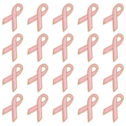 Ciieeo 20 Stück Brustkrebs-Bewusstseinsband-Patches, rosa Polyester, zum Aufbügeln für Kleidungsreparatur und Dekoration, 2. 130 x 2,5 cm. 114 cm Ciieeo 20 Stück Brustkrebs-Bewusstseinsband-Patches, rosa Polyester, zum Aufbügeln für Kleidungsreparatur und Dekoration, 2. 130 x 2,5 cm. 114 cm von Ciieeo
