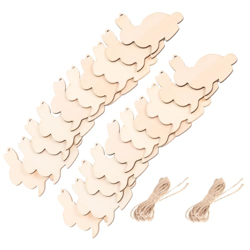 Ciieeo 20 Stück Holz Osterhasen Anhänger mit Juteseil Diy Deko für Ostern Vielseitige Holzornamente für Garten Party und Bastelprojekte Geeignet für Kreative Dekorationen und Ciieeo 20 Stück Holz Osterhasen Anhänger mit Juteseil Diy Deko für Ostern Vielseitige Holzornamente für Garten Party und Bastelprojekte Geeignet für Kreative Dekorationen und von Ciieeo