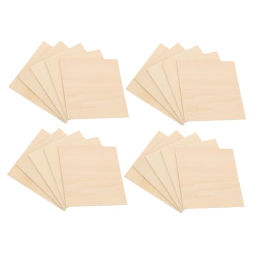 Ciieeo 20 Stück Holzbrettmodellmaterial Handwerk Geformt Stöcke Zum Basteln Sperrholzplatte Für Dünn Schnitzblöcke Aus Lindenholz Leer Bretter Gravurrohlinge Hölzern Beige von Ciieeo