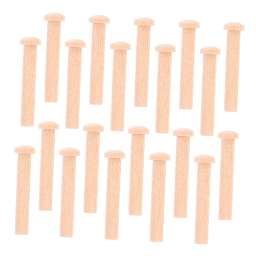 Ciieeo 20 Stück Mini Holznägel mit T förmigem Rundkopf Kleine Holzstifte für Filigrane Bastelarbeiten Holzachsen nägel für Modelleisenbahn und Detailreiche Holzprojekte Ciieeo 20 Stück Mini Holznägel mit T förmigem Rundkopf Kleine Holzstifte für Filigrane Bastelarbeiten Holzachsen nägel für Modelleisenbahn und Detailreiche Holzprojekte von Ciieeo