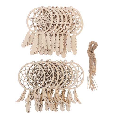 Ciieeo 20 Stück Mini Kleine Holzausschnitte DIY Unvollendetes Leeres Holz Bastelset Wandornamente Für Heimdekoration Bastelprojekte von Ciieeo