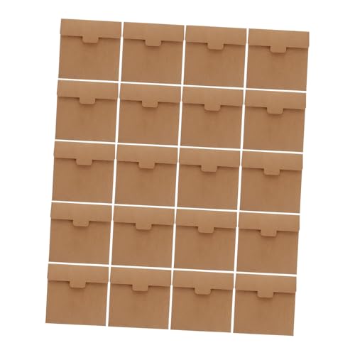 Ciieeo 20 Stück Quadratische Kraftpapier Umschläge Stabile Beschaffenheit Vielseitige Verwendung für Hochzeitseinladungen Visitenkarten und Dekorationen Umweltfreundlich von Ciieeo