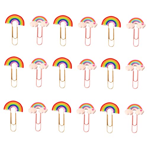 Ciieeo 20 Stück Regenbogen-Büroklammern Farbige Büroklammern Niedliche Binder Bürodekoration Papierhalter Lesezeichen Für Metall-Aktenklammern Neuheit Aktenklammern Ciieeo 20 Stück Regenbogen-Büroklammern Farbige Büroklammern Niedliche Binder Bürodekoration Papierhalter Lesezeichen Für Metall-Aktenklammern Neuheit Aktenklammern von Ciieeo