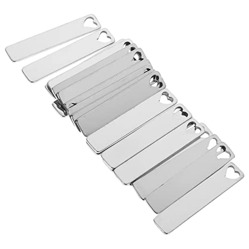 Ciieeo 20 Stück Teiliges Blank Stamping Tags Anhänger Herzform Rostfrei zum Gravieren DIY Anhänger für Armband Halskette Personalisierbar Langlebig Ciieeo 20 Stück Teiliges Blank Stamping Tags Anhänger Herzform Rostfrei zum Gravieren DIY Anhänger für Armband Halskette Personalisierbar Langlebig von Ciieeo