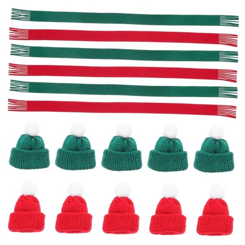 Ciieeo 20 Stück Teiliges Mini Strickmützen und Weihnachtsschal Set Kleine Weihnachtsmützen für Bastelprojekte Puppen Schneemann Dekorationen Christbaumschmuck Vielseitig für DIY Ciieeo 20 Stück Teiliges Mini Strickmützen und Weihnachtsschal Set Kleine Weihnachtsmützen für Bastelprojekte Puppen Schneemann Dekorationen Christbaumschmuck Vielseitig für DIY von Ciieeo