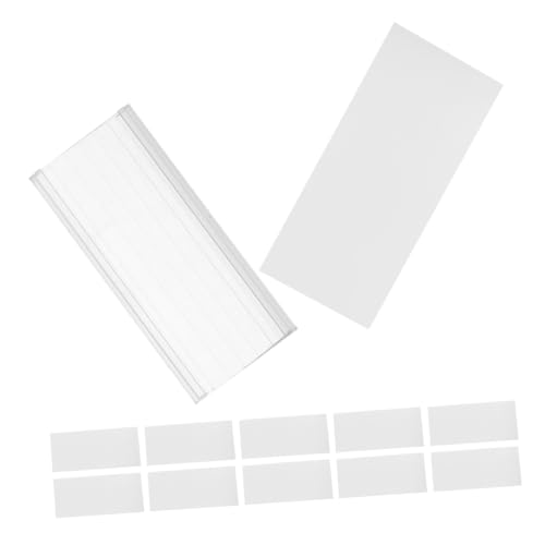 Ciieeo 20 Stück Teiliges Transparentes PVC Regal Preisschildhalter Verstellbarer Kartenschlitz für Vielfältige Preisschilder Einfacher Montage Display Clip für Supermarkt Büro Restaurant von Ciieeo