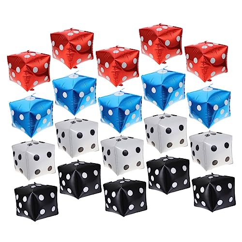 Ciieeo 20 Stück Würfelform Folienballons für Themen Partydekoration Rote Blaue Weiße und Schwarze Luftballons für Spielabende und Feierlichkeiten Ciieeo 20 Stück Würfelform Folienballons für Themen Partydekoration Rote Blaue Weiße und Schwarze Luftballons für Spielabende und Feierlichkeiten von Ciieeo