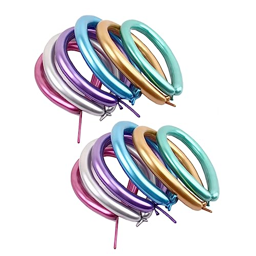 Ciieeo 200 Stk langer Metallballon hochzeitsdeko evengers Tierdekor Spiralballons DIY Luftballons Metallischer, sich drehender Ballon metallische lange Ballons metallische Farbe schmücken von Ciieeo