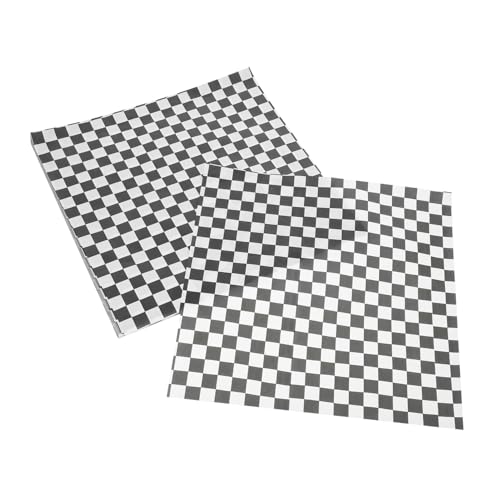 Ciieeo 200 Stück Gitter Sandwichverpackungen Aus Ölbeständigem Papier Gebäckpapier Kariertes Geschenkpapier Papiereinlagen Für Lebensmittelkörbe Kariertes Lebensmittelpapier von Ciieeo