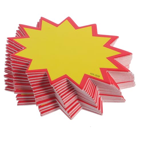 Ciieeo 200 Stück Preisschild groß kleines Etikett Verkaufsschild ziehen um Ersatz-Sale-Tags schmucklos Label-Zeichen Zeichen platzen Flohmarkt-Preisaufkleber Papier Yellow Ciieeo 200 Stück Preisschild groß kleines Etikett Verkaufsschild ziehen um Ersatz-Sale-Tags schmucklos Label-Zeichen Zeichen platzen Flohmarkt-Preisaufkleber Papier Yellow von Ciieeo