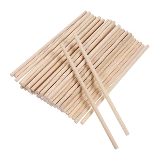 Ciieeo 200 Stück Unbearbeitete Holzstäbe Runde Holzstäbchen für DIY Kunsthandwerk Kuchensupport und Bastelprojekte Naturholz für Kreative Anwendungen von Ciieeo