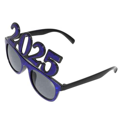 Ciieeo 2025 Silvester Brille Neujahrszahl-Brillen Neujahrsfeierbrille Erwachsene Brillengestell mit Zahlen Partyzubehör faschingsbrille Neujahrsparty-Brillen Party -Requisiten Stk Blue von Ciieeo