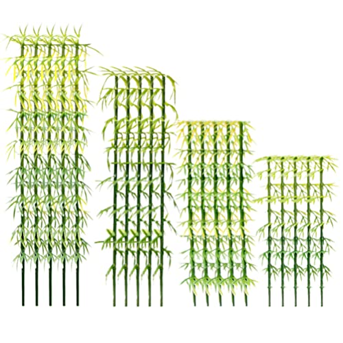 Ciieeo 20st Bambus-Modell Winzige Pflanzen Geschenkpapier Leopard Realistischer Bambusbaum Minipflanzen Kleiner Bambusbaum Sushi-pflanzendekor Bambusfiguren 15c Draussen Abs Baummodell von Ciieeo