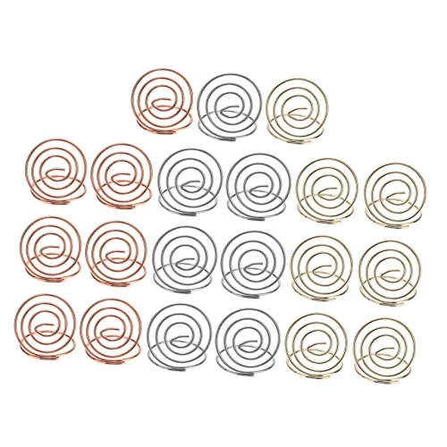 Ciieeo 21Stücke Teiliges Drahtkartenhalter Tischplatzkartenhalter für Hochzeiten Jubiläen und Partys Runde Form Roségold von Ciieeo