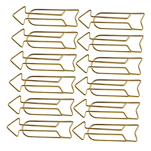 Ciieeo 24 Stk Büroklammer Heftklammern Aus Metall Buchklammer Aus Metall Papier Goldene Seite Datei-notiz-clip Memo-clip Süße Notizclips Lesezeichenclips Aus Metall Das Banner Pfeil Ciieeo 24 Stk Büroklammer Heftklammern Aus Metall Buchklammer Aus Metall Papier Goldene Seite Datei-notiz-clip Memo-clip Süße Notizclips Lesezeichenclips Aus Metall Das Banner Pfeil von Ciieeo