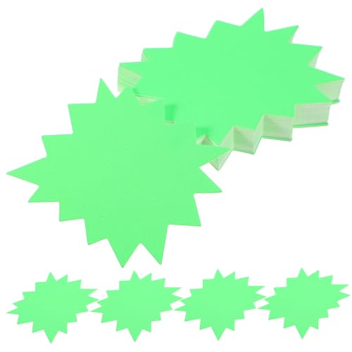 Ciieeo 250 Stck. Preis Schild Neon Etiketten Aufkleber Leer Hellgrün Papier von Ciieeo
