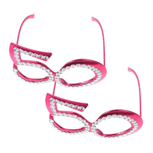 Ciieeo 2Paare Glitzernde Brillen im Neuheitsbrille mit Funkelndem Rahmen für Geburtstagspartys Jubiläen und Foto Requisiten Lustige Partybrillen für Erwachsene von Ciieeo