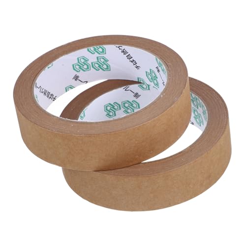 Ciieeo 2Rollen Klebeband aus Kraftpapier Beschreibbar À Hochleistungs Verpackungsband für Vielseitige Anwendungen zum Verpacken Versiegeln von Ciieeo