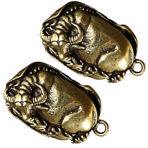 Ciieeo Vintage Wasserbüffel Ornament Unikat Tee Haustier Schreibtisch Ornament Retro Klein Handarbeit von Ciieeo