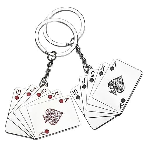 Ciieeo 2Stücke Kreative Spielkarten Schlüsselanhänger aus Vielseitige Dekoration für Taschen Rucksäcke und Ciieeo 2Stücke Kreative Spielkarten Schlüsselanhänger aus Vielseitige Dekoration für Taschen Rucksäcke und von Ciieeo