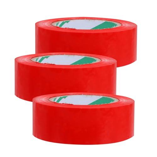 Ciieeo 3 Rollen Dichtungsband Paketklebeband Strapazierfähig Verpackungsband Für Den Versand Packband Für Den Umzug Hochleistungs-verpackungsband Packband in Großen Mengen Rot Bopp von Ciieeo