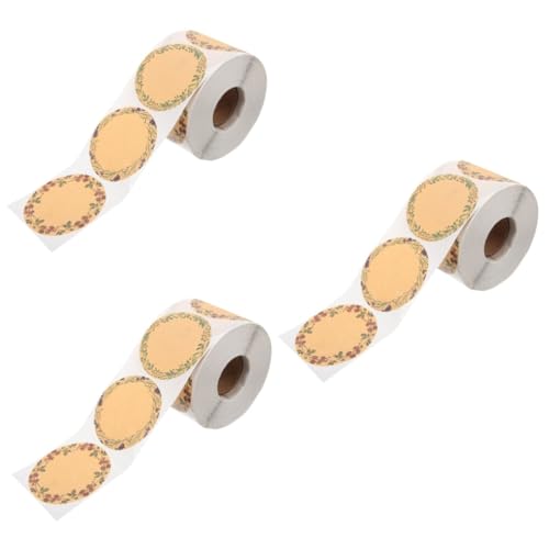 Ciieeo 3 Rollen Geschenkname Tag Selbstkleberetikett Klebrig Taschen Verpackung Entfernbare Etiketten Aufkleber-etiketten Abnehmbare Aufkleber Umschlagetikett Gruß Dekoration Kraftpapier Ciieeo 3 Rollen Geschenkname Tag Selbstkleberetikett Klebrig Taschen Verpackung Entfernbare Etiketten Aufkleber-etiketten Abnehmbare Aufkleber Umschlagetikett Gruß Dekoration Kraftpapier von Ciieeo