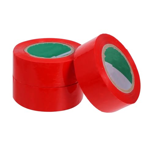 Ciieeo 3 Rollen Rotes Verpackungsband Breit und Starkes Klebeband für Versand Verpacken von Umzugskartons für Kennzeichnung von Gütern von Ciieeo