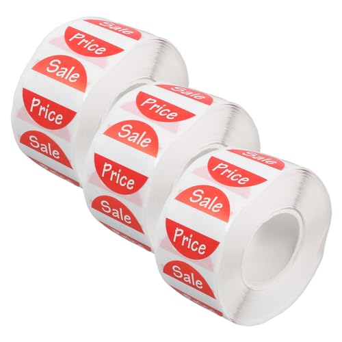 Ciieeo 3 Rollen selbstklebendes Etikett selbstklebende Preisschilder runde Aufkleberetiketten Preismarkierungsetikett Preisschildpapier Selbstklebendes Kupferplattenpapier Ciieeo 3 Rollen selbstklebendes Etikett selbstklebende Preisschilder runde Aufkleberetiketten Preismarkierungsetikett Preisschildpapier Selbstklebendes Kupferplattenpapier von Ciieeo